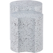 Meridian Furniture Dimple 2 Piece White Terrazzo Pattern Iron Metal End Table