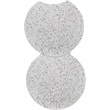 Meridian Furniture Dimple 2 Piece White Terrazzo Pattern Iron Metal End Table