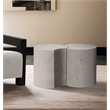 Meridian Furniture Dimple 2 Piece White Terrazzo Pattern Iron Metal End Table