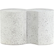 Meridian Furniture Dimple 2 Piece White Terrazzo Pattern Iron Metal End Table