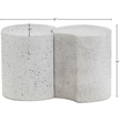 Meridian Furniture Dimple 2 Piece White Terrazzo Pattern Iron Metal End Table