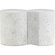 Meridian Furniture Dimple 2 Piece White Terrazzo Pattern Iron Metal End Table