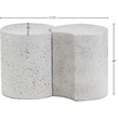 Meridian Furniture Dimple 2 Piece White Terrazzo Pattern Iron Metal End Table