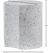 Meridian Furniture Dimple White Terrazzo Pattern Iron Metal End Table