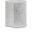 Meridian Furniture Dimple White Terrazzo Pattern Iron Metal End Table