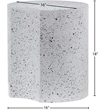 Meridian Furniture Dimple White Terrazzo Pattern Iron Metal End Table