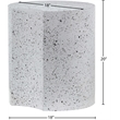 Meridian Furniture Dimple White Terrazzo Pattern Iron Metal End Table
