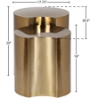 Meridian Furniture Dimple 2 Piece Gold Iron Metal End Table