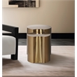 Meridian Furniture Dimple 2 Piece Gold Iron Metal End Table