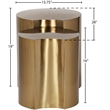 Meridian Furniture Dimple 2 Piece Gold Iron Metal End Table