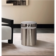 Meridian Furniture Dimple 2 Piece Silver Iron Metal End Table