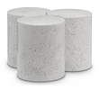 Meridian Furniture Dimple 3 Piece White Terrazzo Pattern Iron Metal Coffee Table