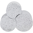 Meridian Furniture Dimple 3 Piece White Terrazzo Pattern Iron Metal Coffee Table