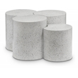 Meridian Furniture Dimple 4 Piece White Terrazzo Pattern Iron Metal Coffee Table