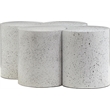 Meridian Furniture Dimple 4 Piece White Terrazzo Pattern Iron Metal Coffee Table
