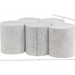 Meridian Furniture Dimple 5 Piece White Terrazzo Pattern Iron Metal Coffee Table