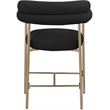 Meridian Furniture Blake Black Boucle Fabric Counter Stool (Set of 2)