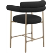 Meridian Furniture Blake Black Boucle Fabric Counter Stool (Set of 2)