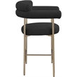 Meridian Furniture Blake Black Boucle Fabric Counter Stool (Set of 2)