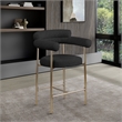 Meridian Furniture Blake Black Boucle Fabric Counter Stool (Set of 2)