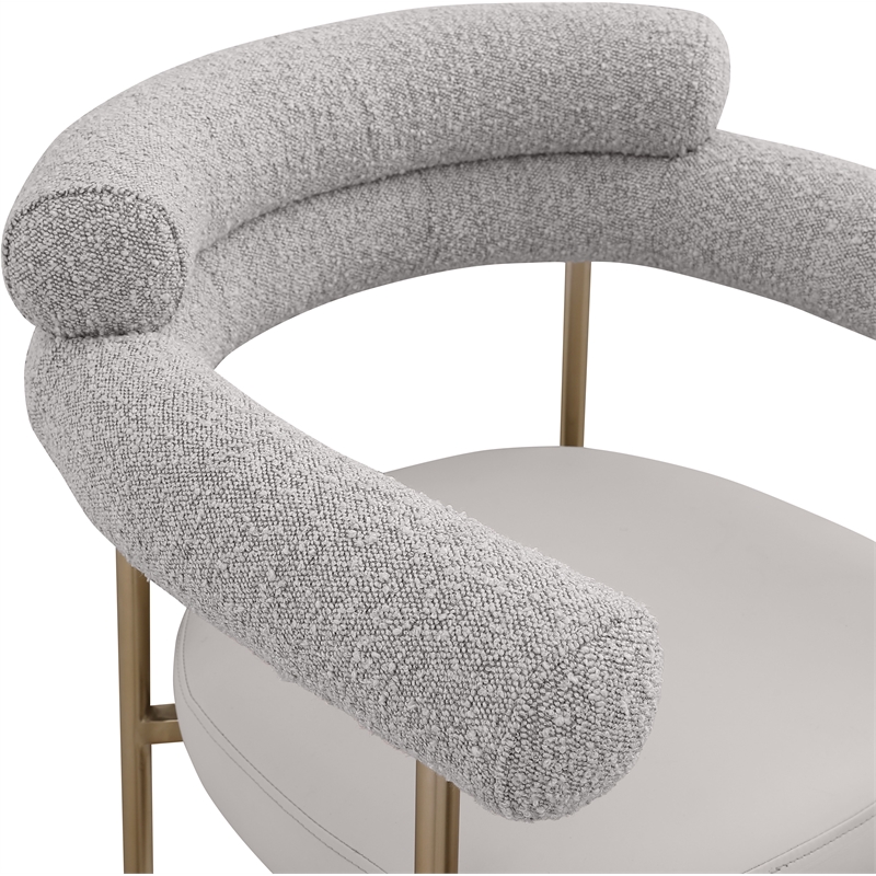 Meridian Furniture Blake Taupe Boucle Fabric Counter Stool (Set of 2)