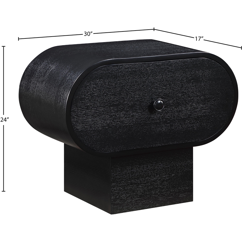 Meridian Furniture Harlow Black Night Stand