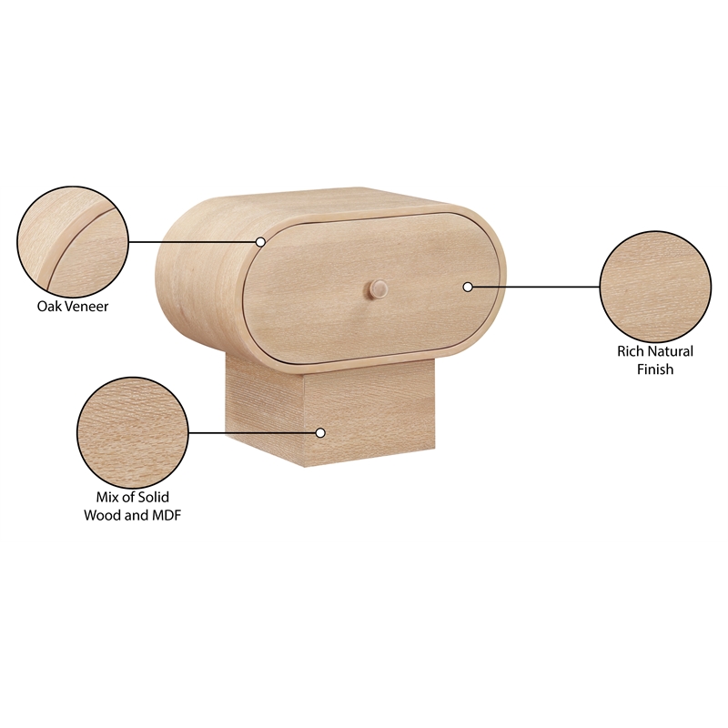 Meridian Furniture Harlow Natural Night Stand