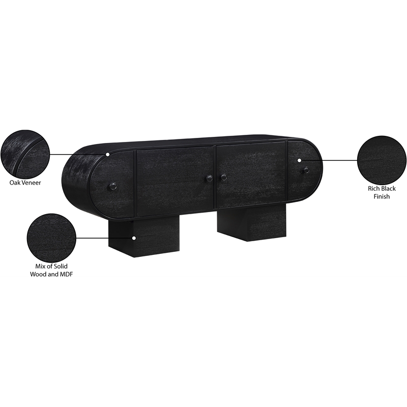 Meridian Furniture Harlow Black Sideboard/Buffet