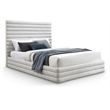 Meridian Furniture Maxwell Cream Linen Textured Fabric King Bed