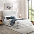Meridian Furniture Maxwell Cream Linen Textured Fabric Queen Bed