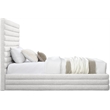 Meridian Furniture Maxwell Cream Linen Textured Fabric Twin Bed