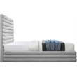 Meridian Furniture Maxwell Grey Linen Textured Fabric Queen Bed