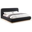 Meridian Furniture Rigby Black Boucle Fabric Queen Bed