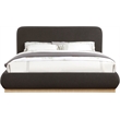 Meridian Furniture Rigby Brown Boucle Fabric Queen Bed