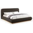 Meridian Furniture Rigby Brown Boucle Fabric Queen Bed