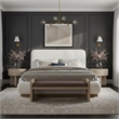Meridian Furniture Rigby Cream Boucle Fabric King Bed