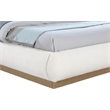 Meridian Furniture Rigby Cream Boucle Fabric Queen Bed