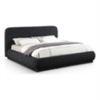 Meridian Furniture Rigby Black Boucle Fabric Queen Bed