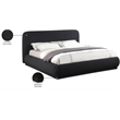 Meridian Furniture Rigby Black Boucle Fabric Queen Bed
