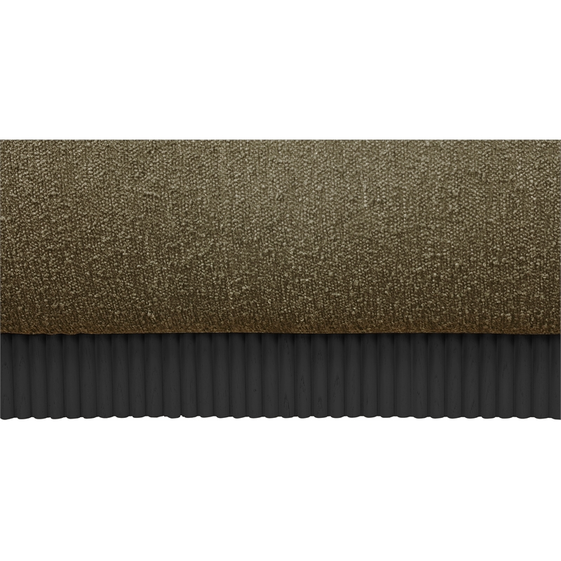 Meridian Furniture Rigby Olive Boucle Fabric Queen Bed