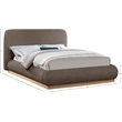 Meridian Furniture Rigby Brown Linen Textured Fabric King Bed