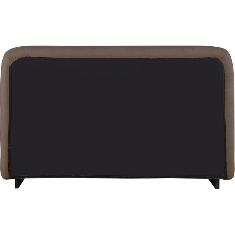 Meridian Furniture Rigby Brown Linen Textured Fabric Queen Bed