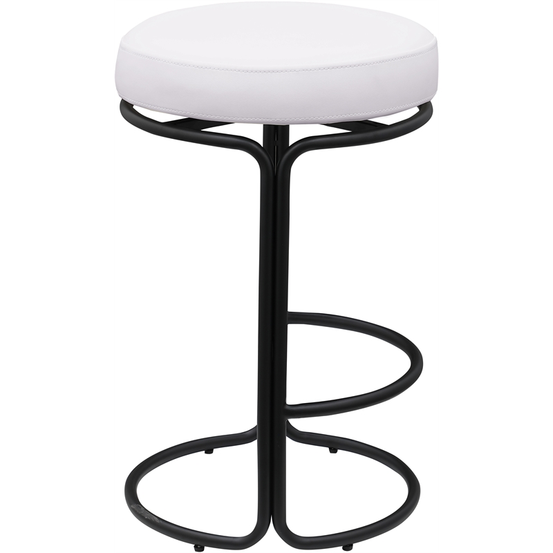 Meridian Furniture Madison Cream Vegan Leather Counter Stool (Set of 2)