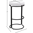 Meridian Furniture Madison Cream Vegan Leather Bar Stool (Set of 2)