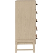 Meridian Furniture Kaya Natural Chest with vegan Leather Upholstered Handles
