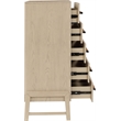 Meridian Furniture Kaya Natural Chest with vegan Leather Upholstered Handles