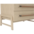 Meridian Furniture Kaya Natural Chest with vegan Leather Upholstered Handles