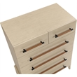 Meridian Furniture Kaya Natural Chest with vegan Leather Upholstered Handles