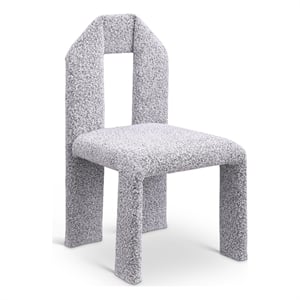 Meridian Furniture Bennett Grey Boucle Fabric Dining Chair (Set of 2)