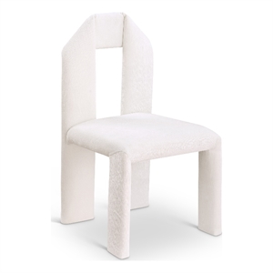 Meridian Furniture Bennett Cream Chenille Fabric Dining Chair (Set of 2)